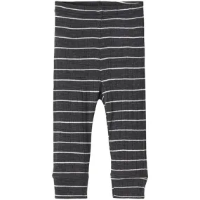 Name it Blue Graphite Stripes Wang Wool Needle Leggings Noos