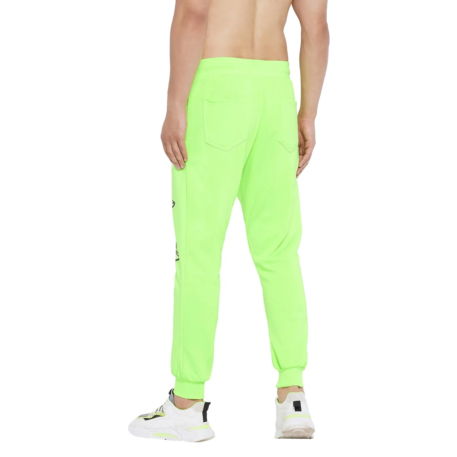 Neon Green Skeleton Print Oversized Sweatpants