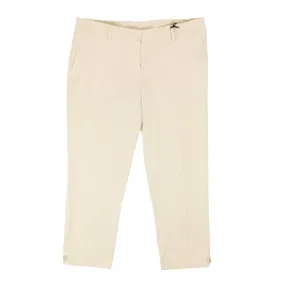 NWT Incotex Per Davide Cenci Women's White Brown Corduroy Pants Size 14/50 $350