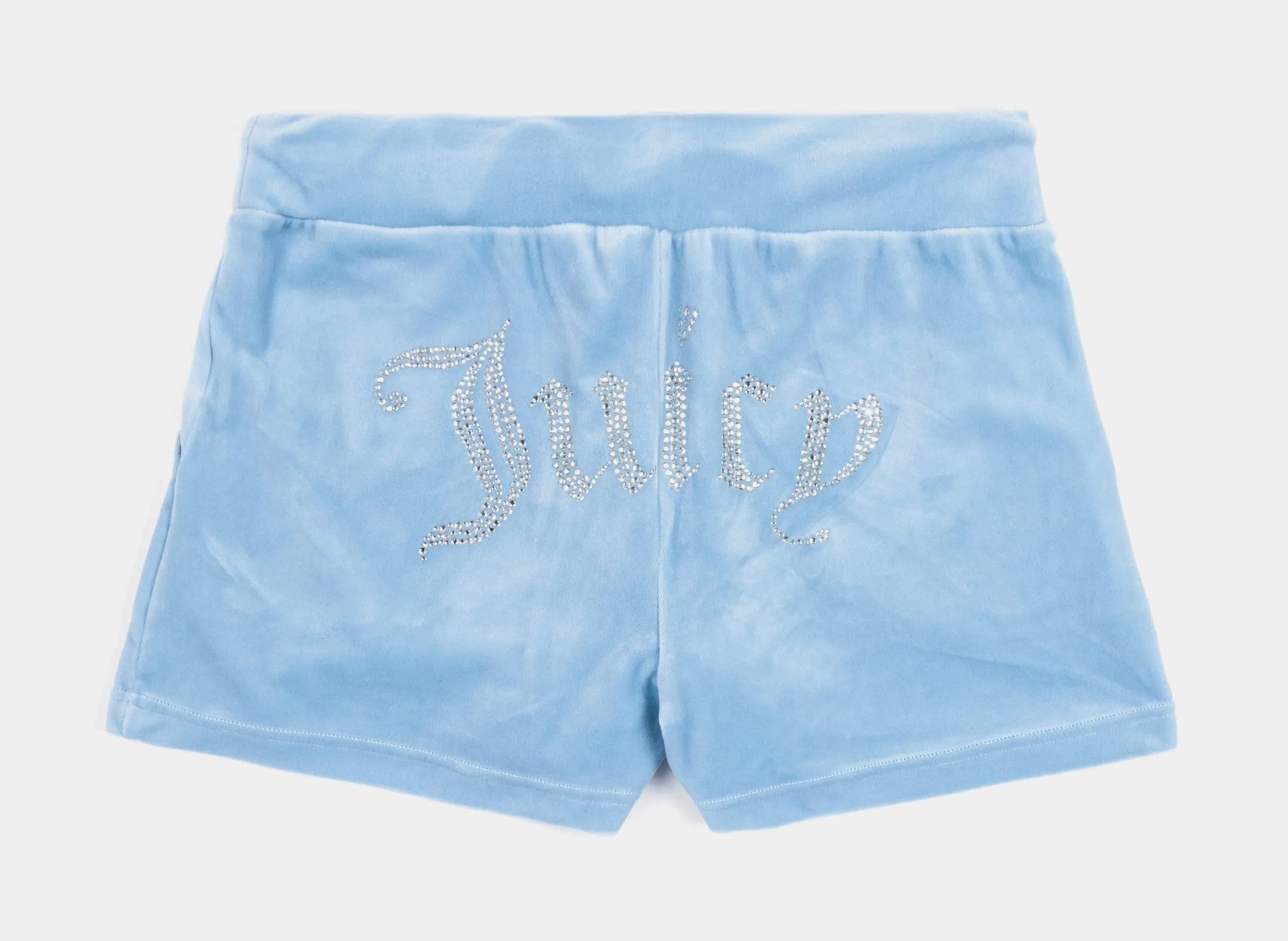 OG Bling Velour Womens Shorts (Blue)