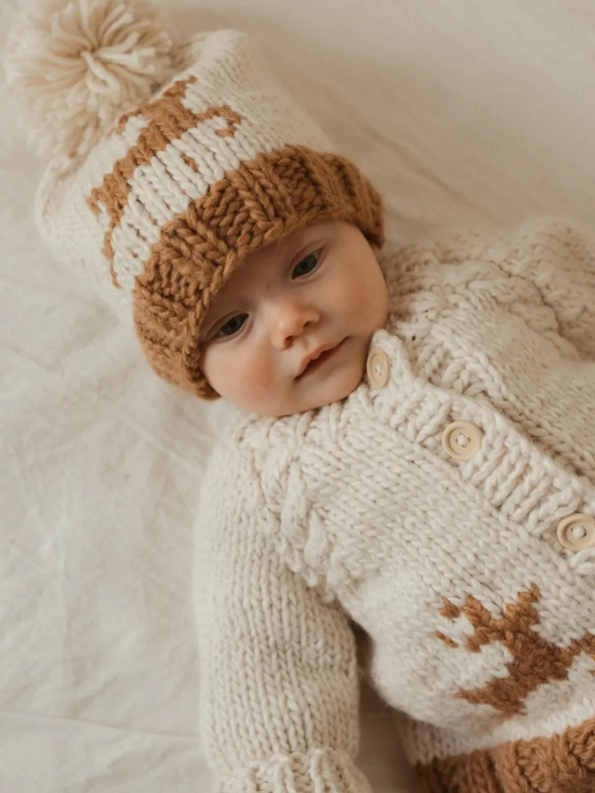 Oh Deer Knit Pom Hat