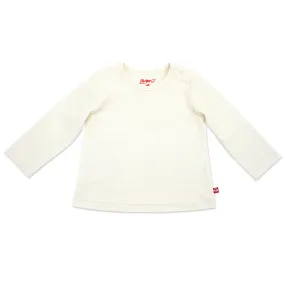 Organic Cotton Long Sleeve Swing Tee - Cream