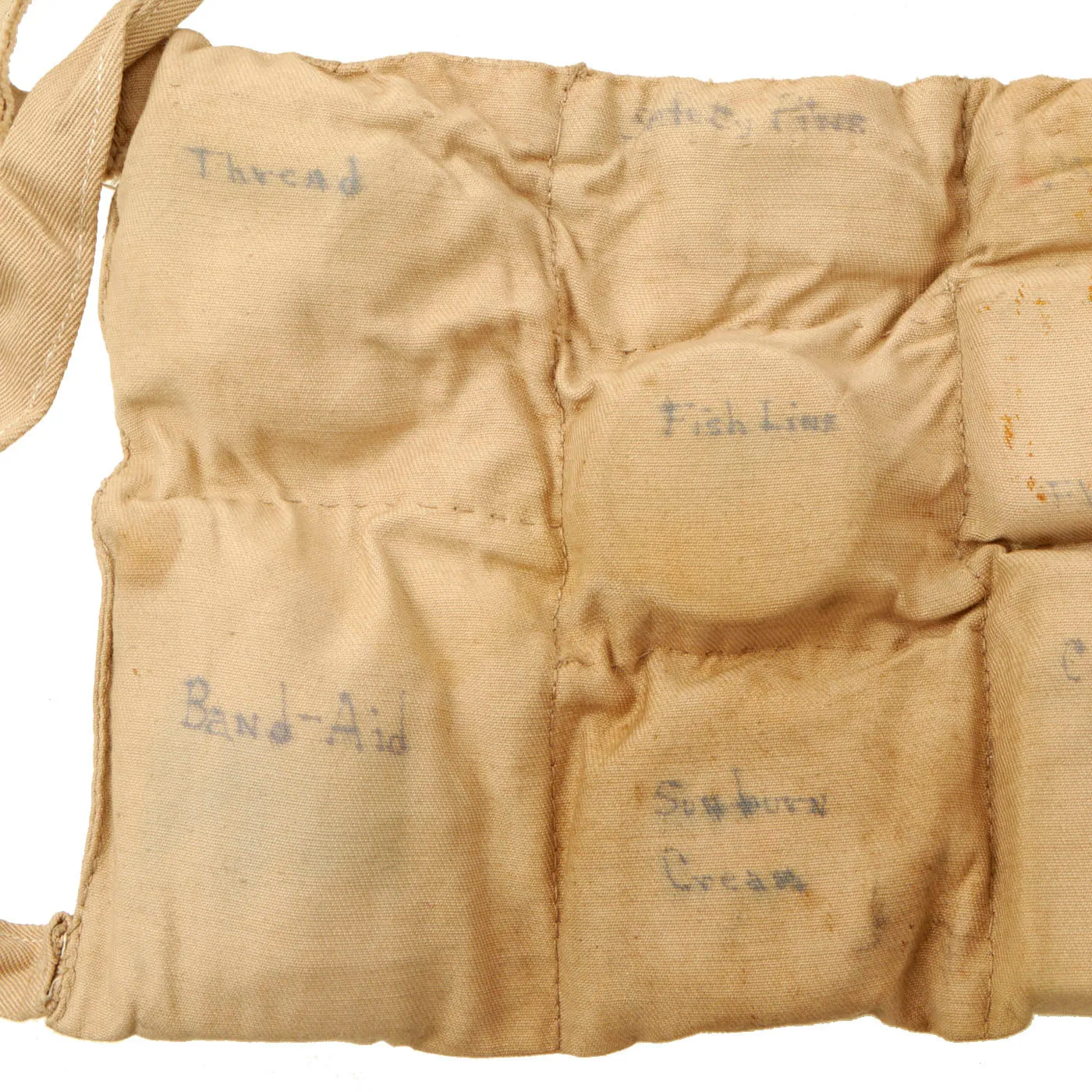 Original U.S. WWII 38th Bomb Group Named Homemade Pilot Survival Kit Grouping - Ralph M. Lamb