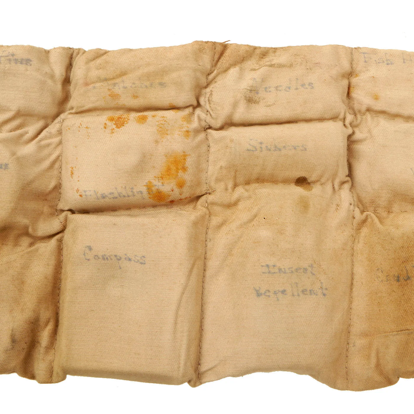 Original U.S. WWII 38th Bomb Group Named Homemade Pilot Survival Kit Grouping - Ralph M. Lamb