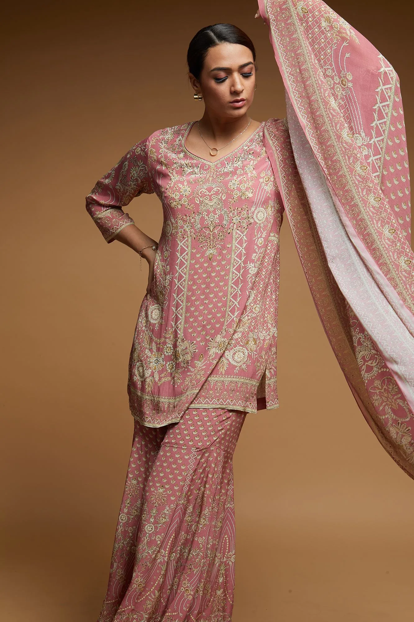 Pale Pink Sharara