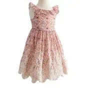 Pink Floral Print Toddler Dress