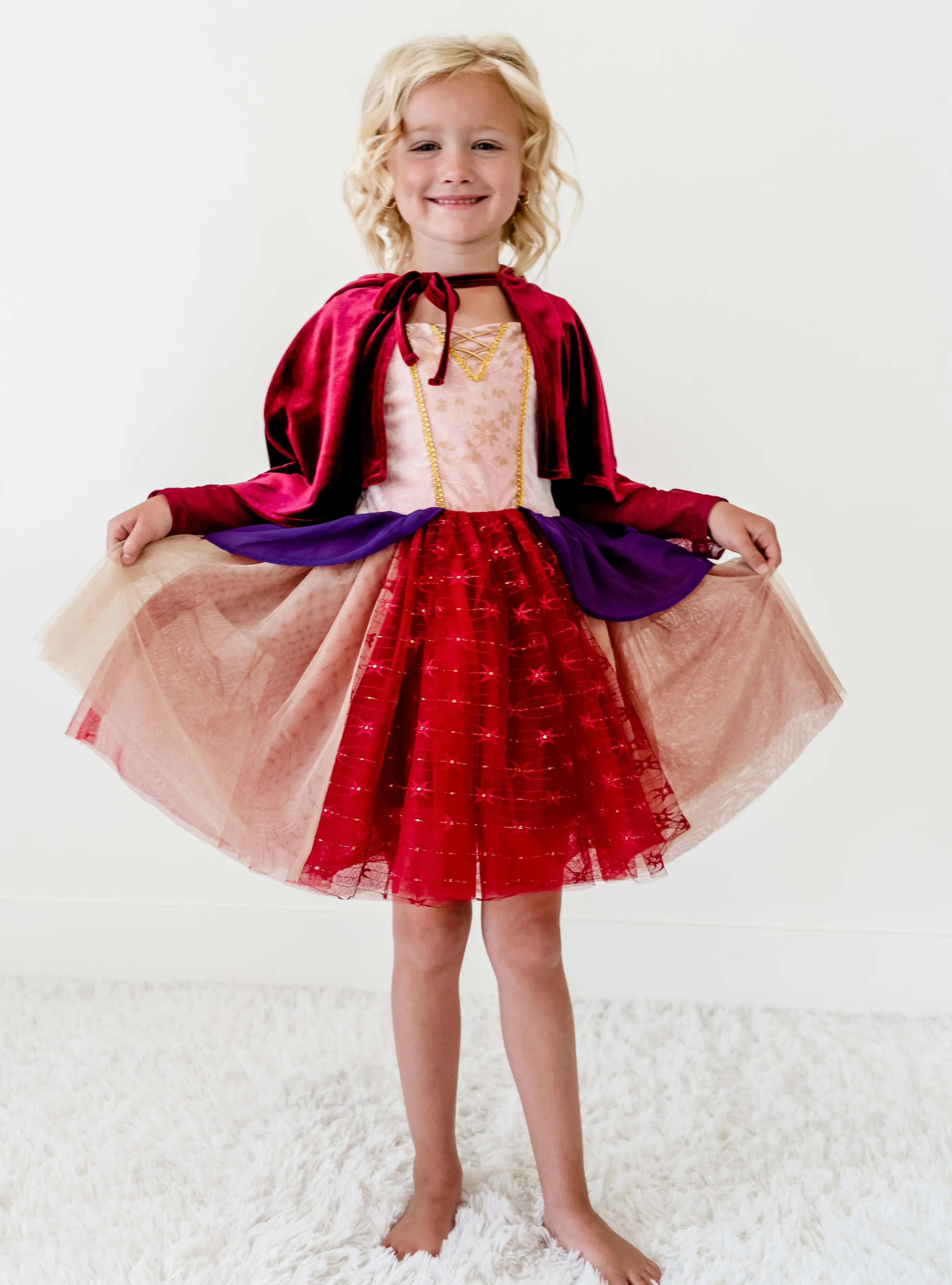 Pink Witch Sister Dress   Cape