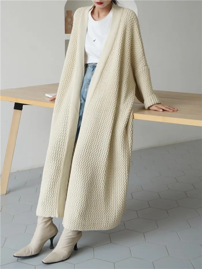 Plus Sizes Loose Knitting Women Overcoat