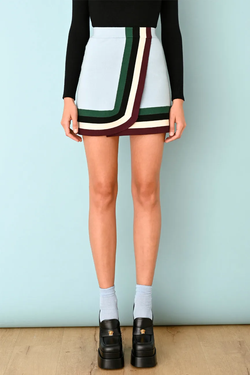 Pool Stripes EcoMerino Mini Skirt