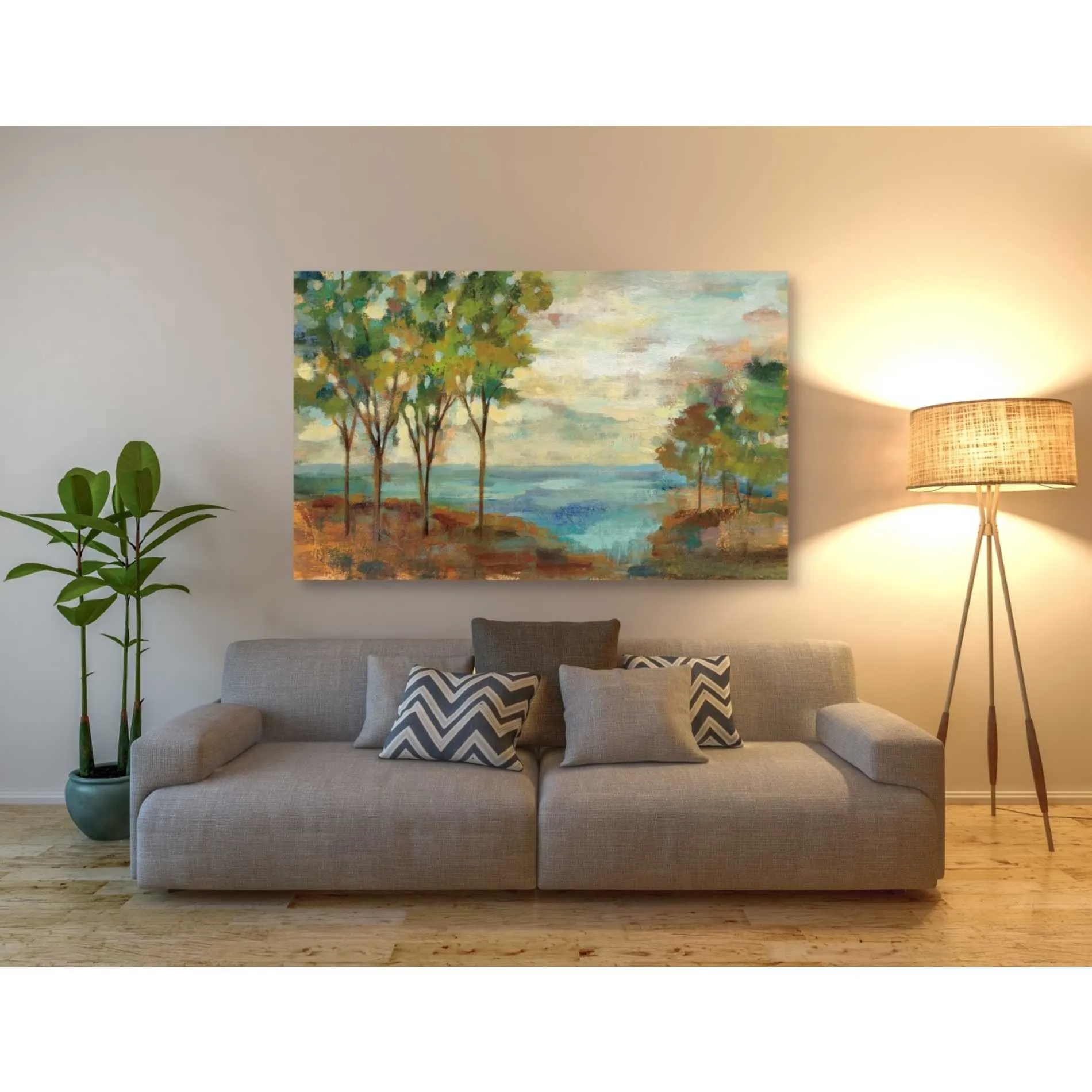 "View of the Lake" by Silvia Vassileva, Canvas Wall Art