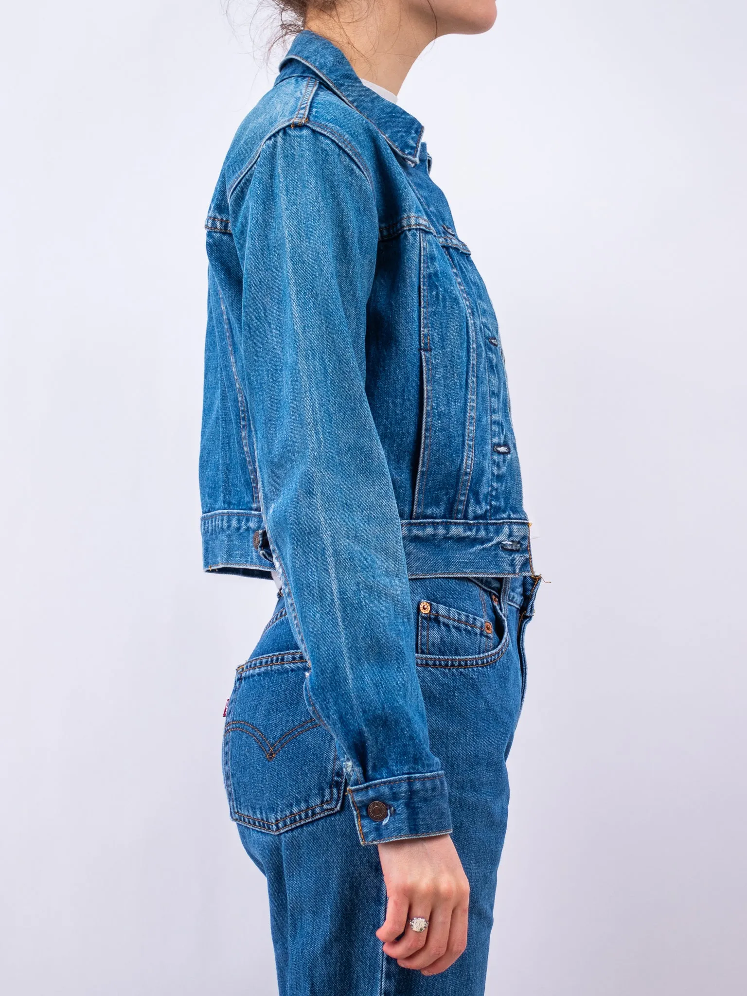 Rare 1970s levi's cropped denim jacket