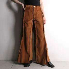 remake "再構築" light brown corduroy buggy flare pants