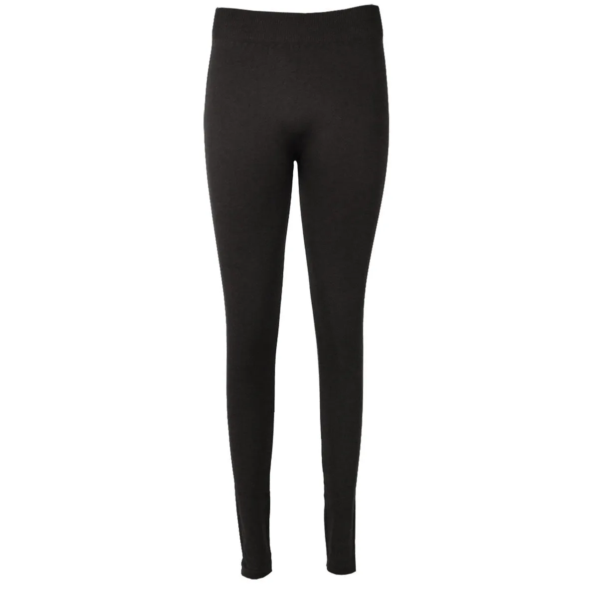 Ribbed Seamless Tuxedo Leggings - Black