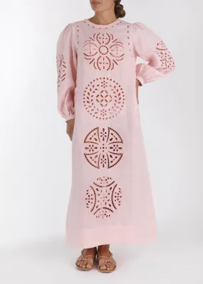 Richelieu Ukrainian Dress -Blush Pink