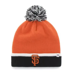 San Francisco Giants 47 Brand Orange Black Baraka Cuffed Poofball Beanie Hat Cap