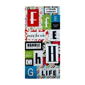 Scenic Route Cardstock Stickers - Cape Town Monogram - E,F,G,H*