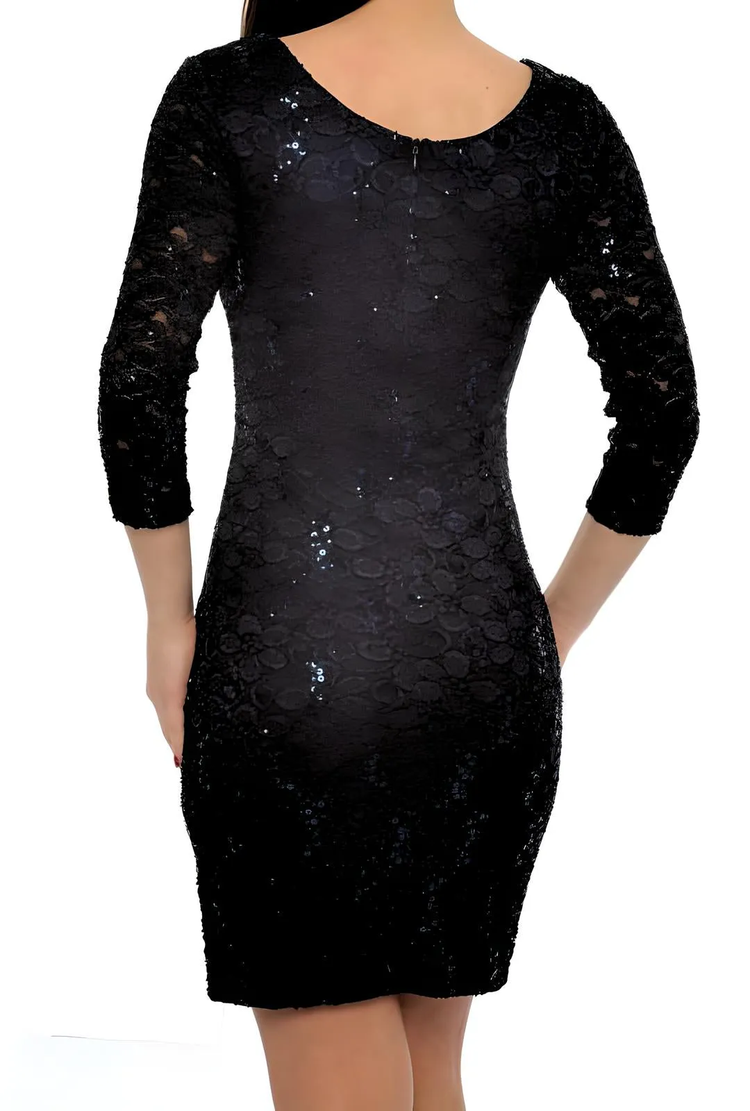 SEQUIN LACE DRESS