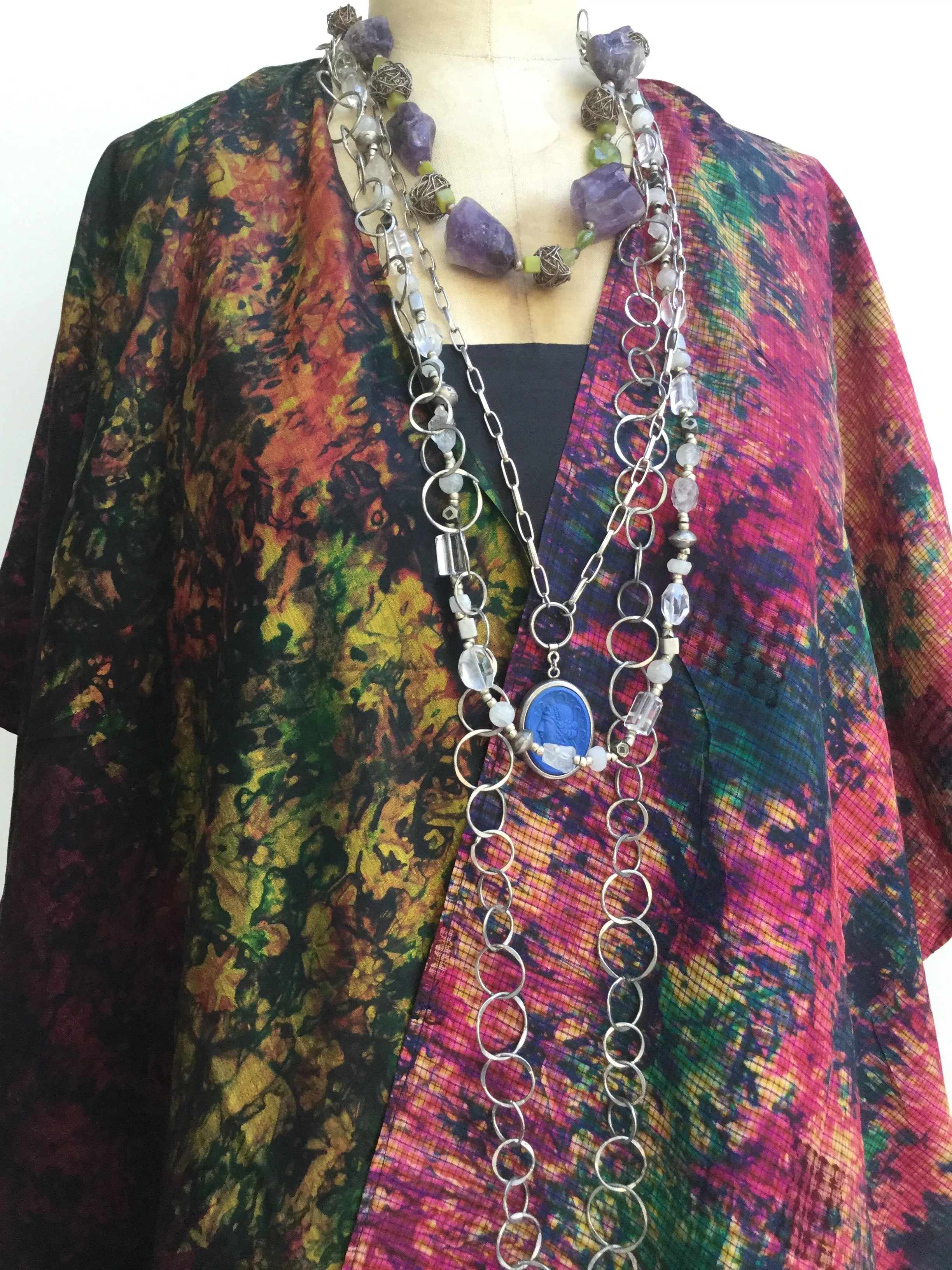 Silk Kimono Jacket Almost Famous Collection - Gauguin