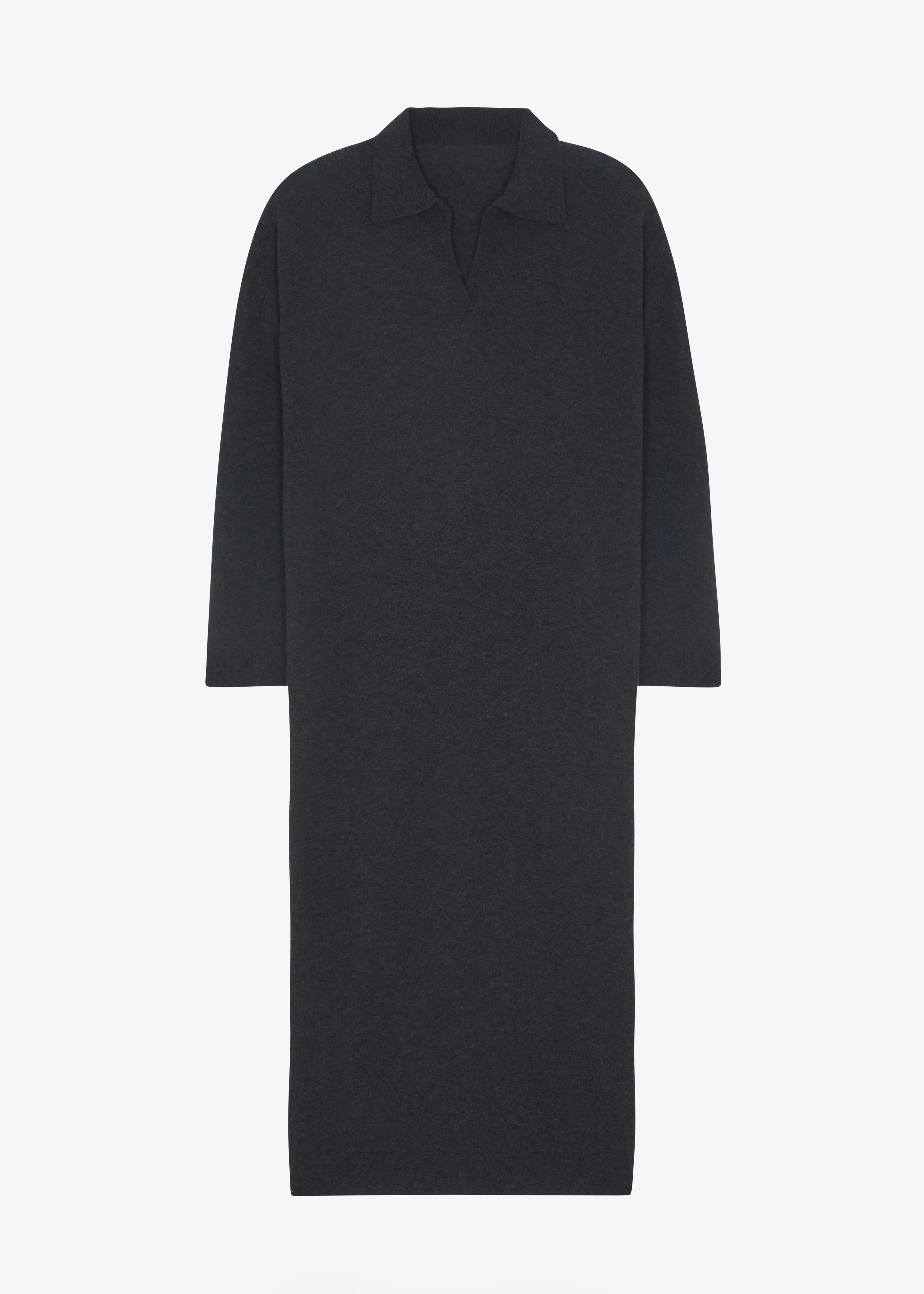 Siobhan Long Knit Dress - Charcoal