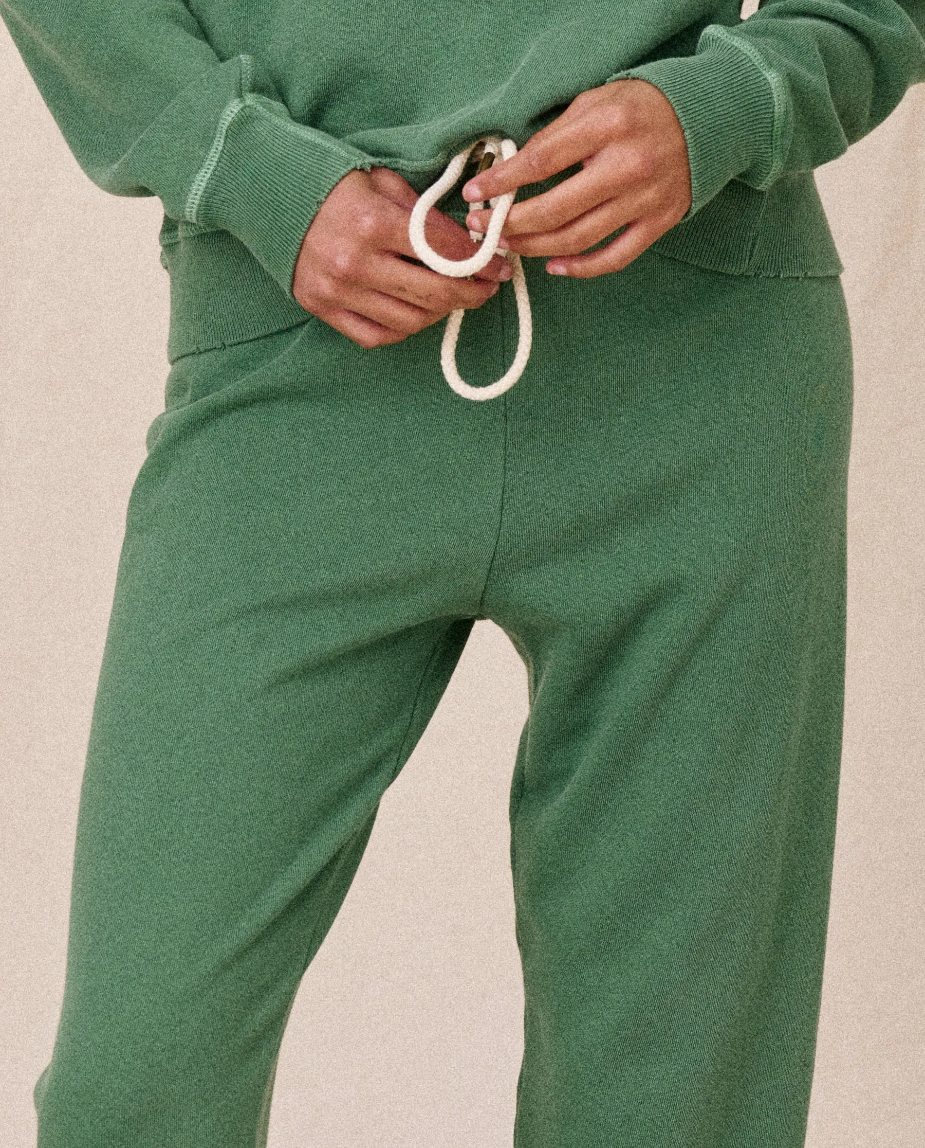 The Cropped Sweatpant. Solid -- Juniper