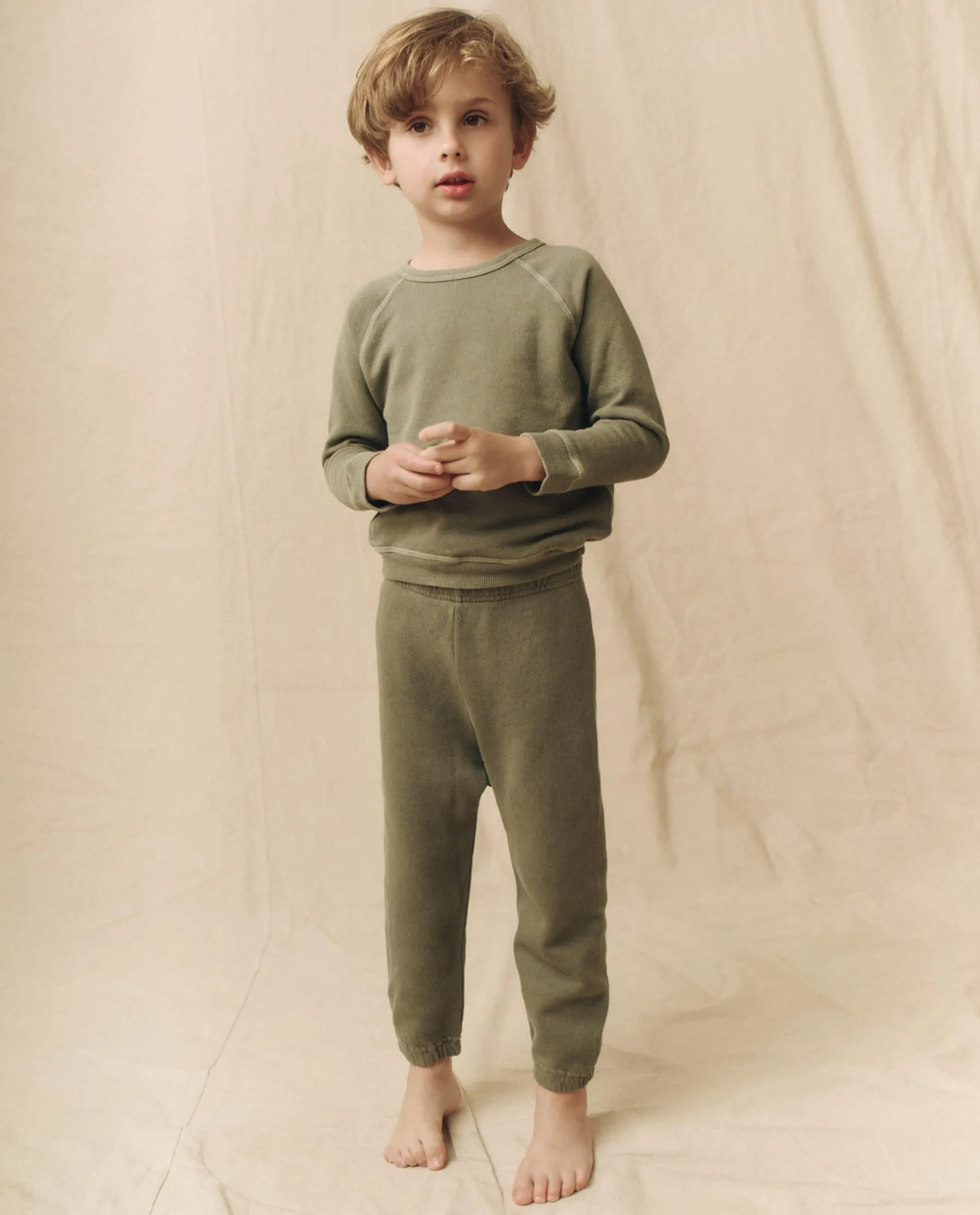 The Little Stadium Sweatpant. Solid  -- Sweetgrass