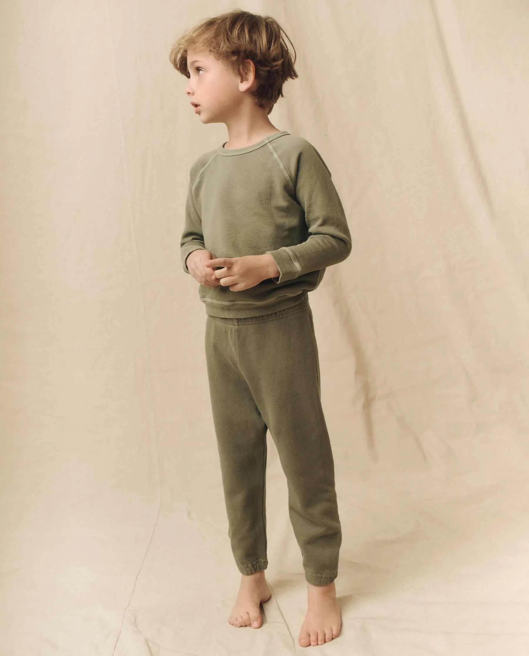 The Little Stadium Sweatpant. Solid  -- Sweetgrass