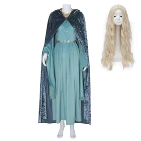 The Lord Of The Rings Galadriel Women Dress With Cloak Party Carnival Halloween Cosplay Costume