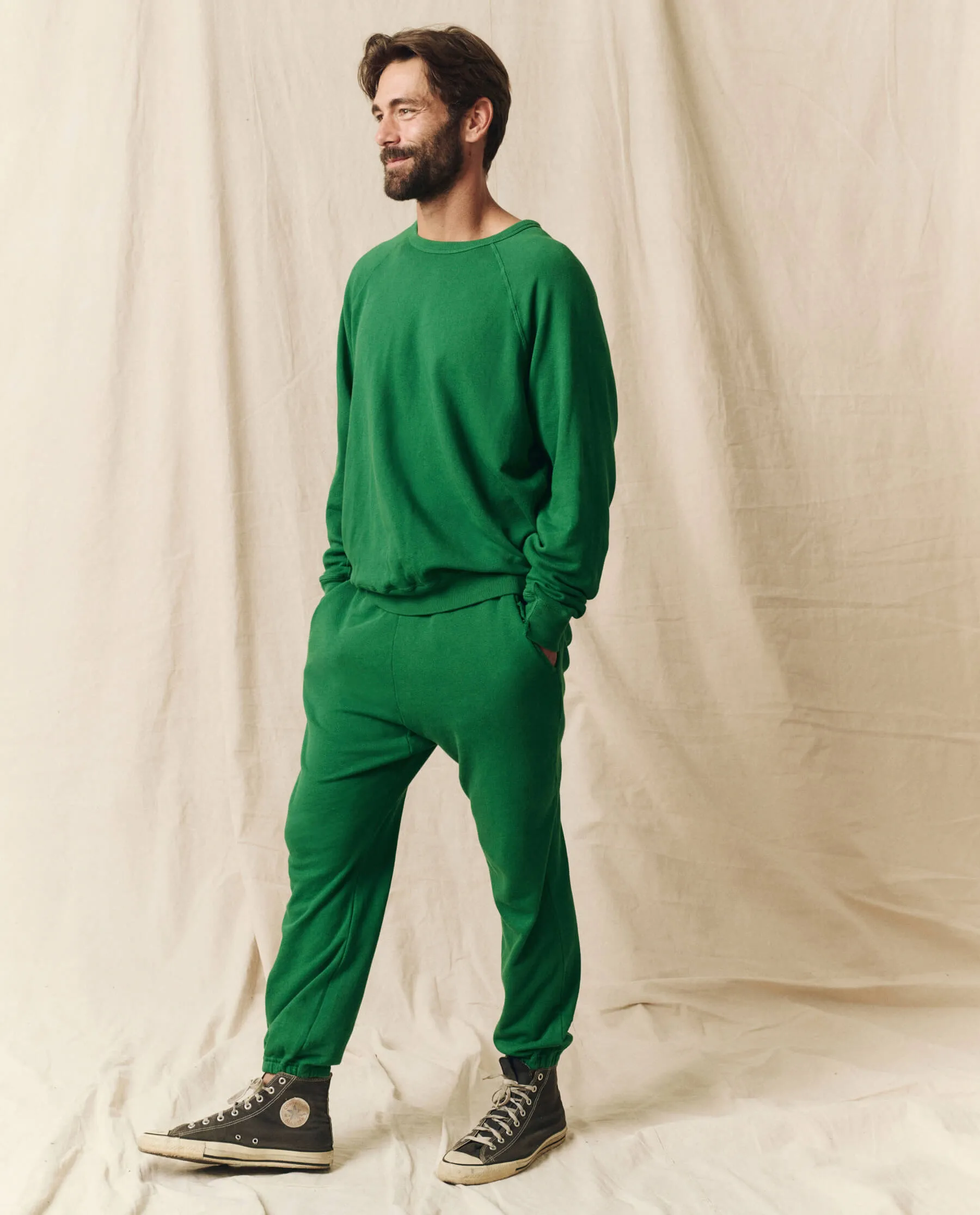 The Men's Stadium Sweatpant. Solid -- Holly Leaf