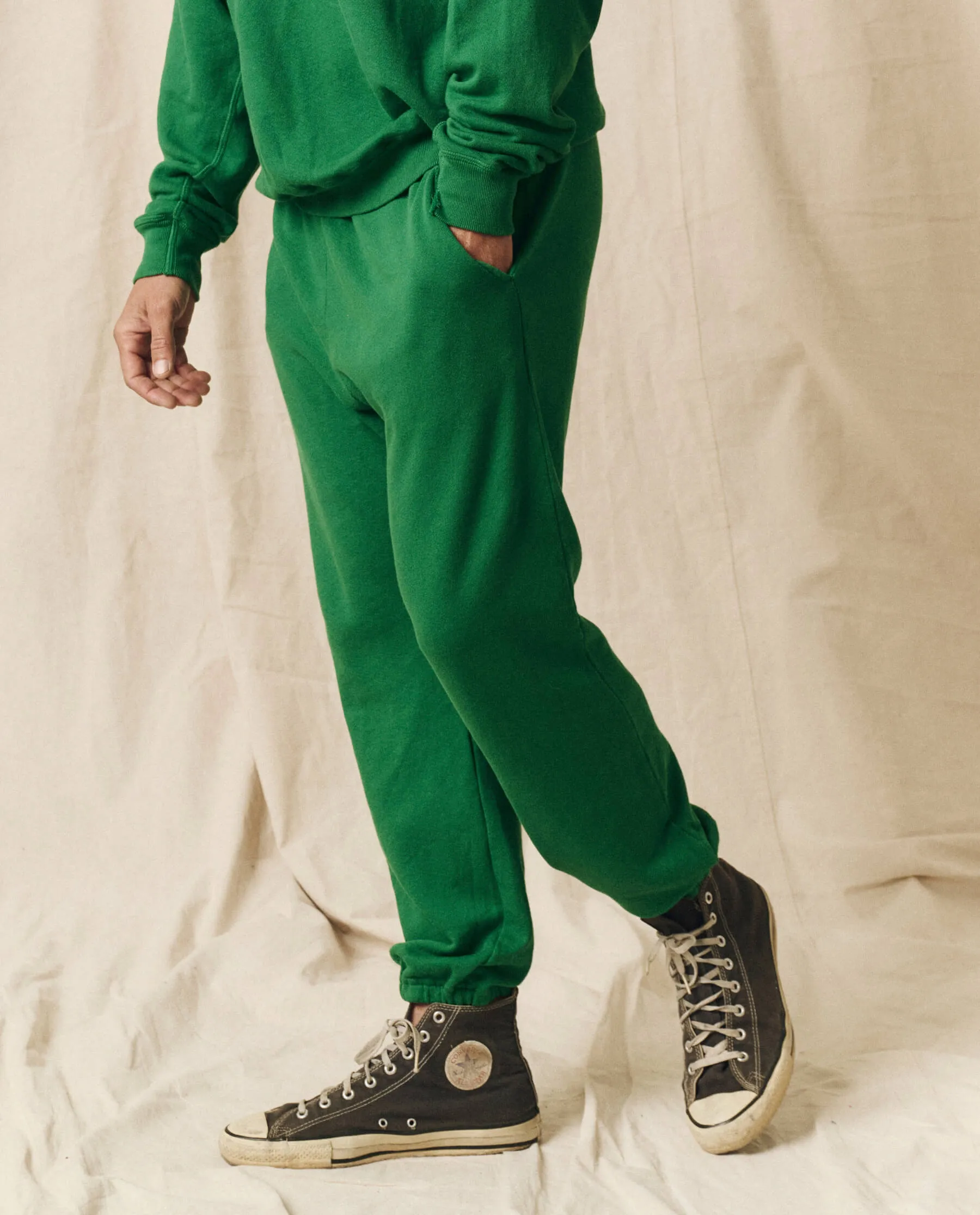 The Men's Stadium Sweatpant. Solid -- Holly Leaf