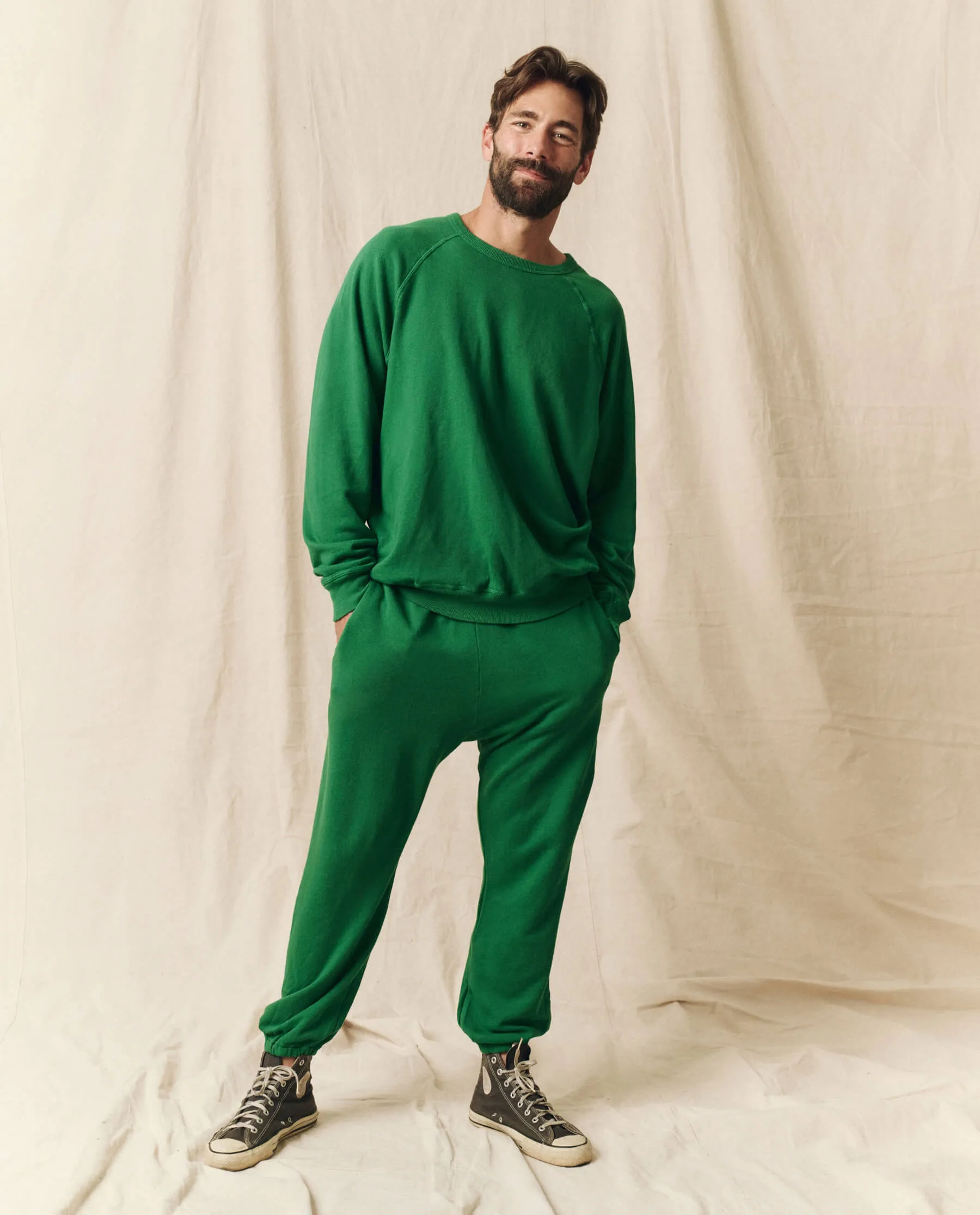 The Men's Stadium Sweatpant. Solid -- Holly Leaf