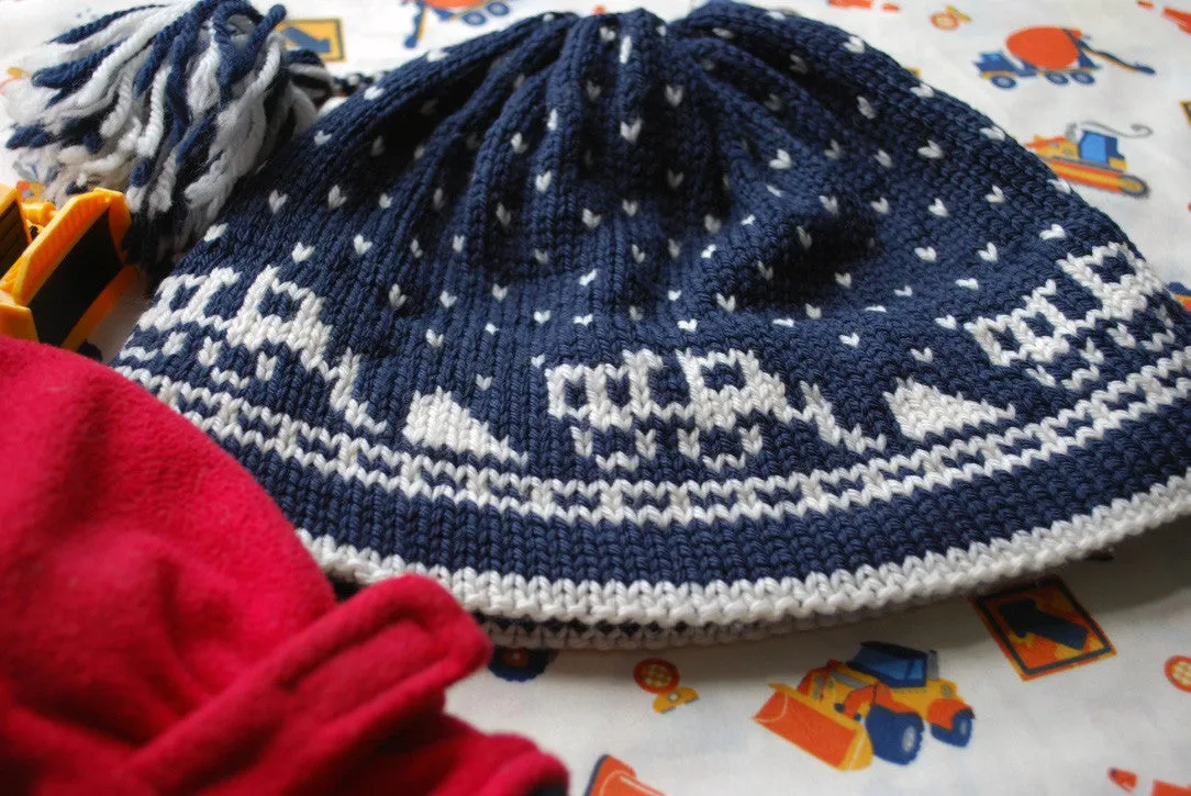 There Goes the Snow Plow! Hat Pattern (PDF) - Knitting Pattern by Phibersmith Designs