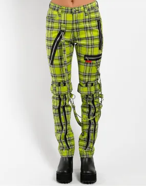 Tripp NYC Lime Plaid Bonage Pants