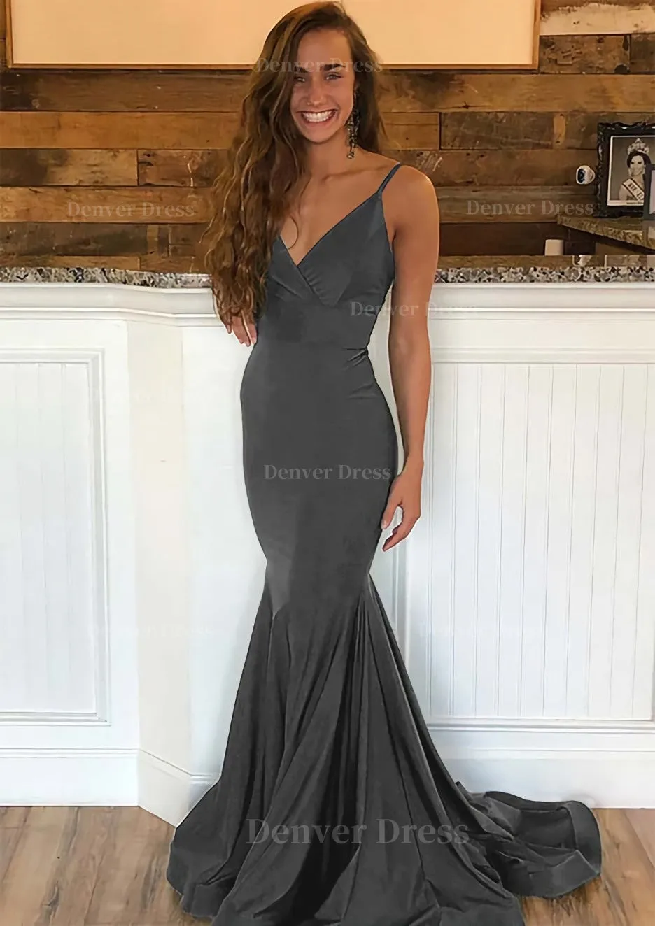 Trumpet/Mermaid Sleeveless Sweep Train Charmeuse Prom Dress With Pleated