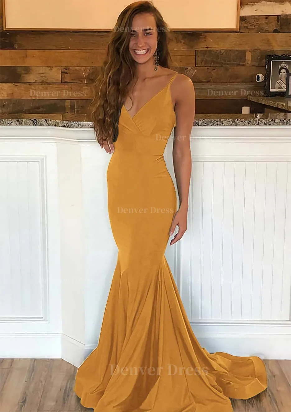 Trumpet/Mermaid Sleeveless Sweep Train Charmeuse Prom Dress With Pleated