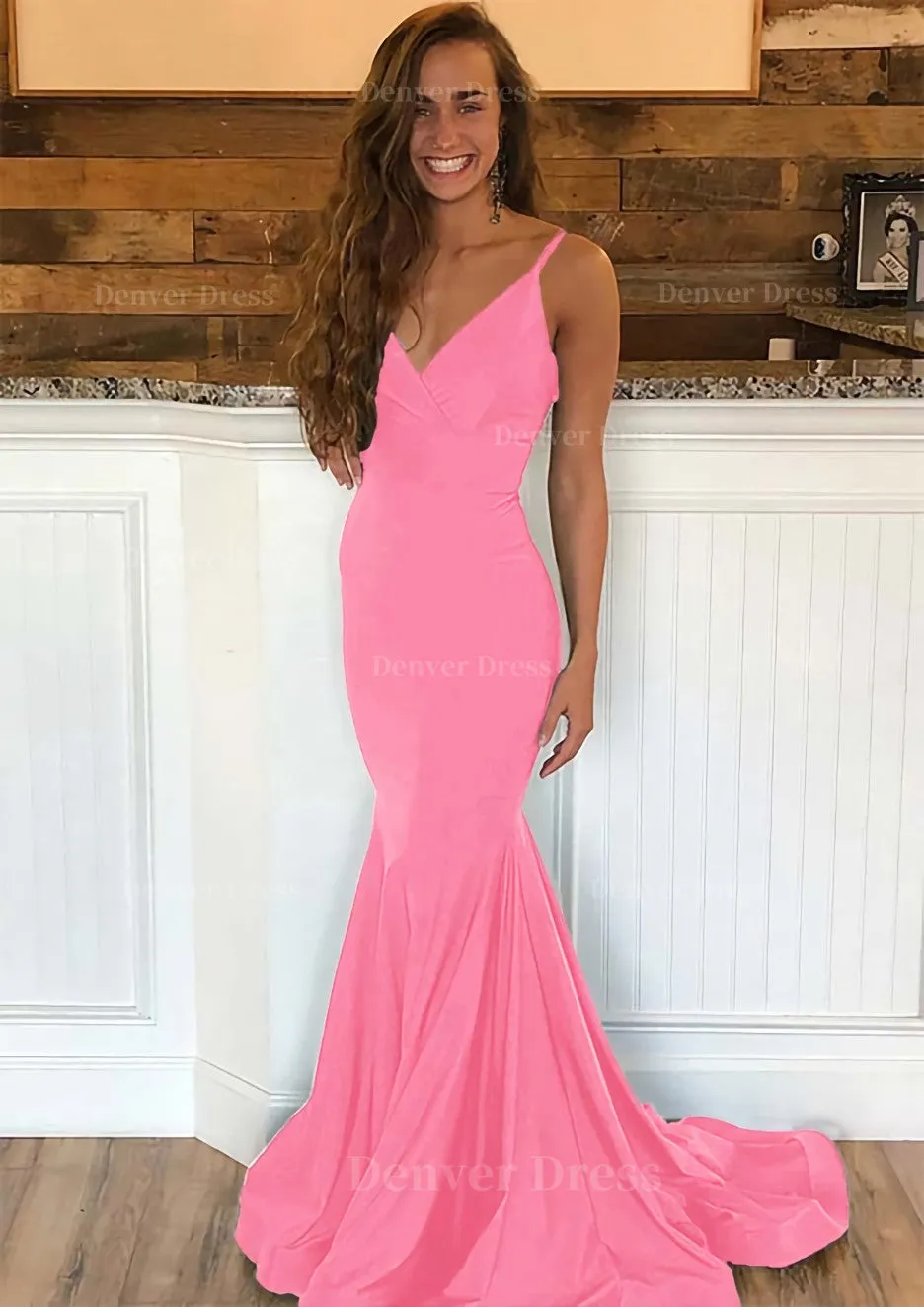 Trumpet/Mermaid Sleeveless Sweep Train Charmeuse Prom Dress With Pleated