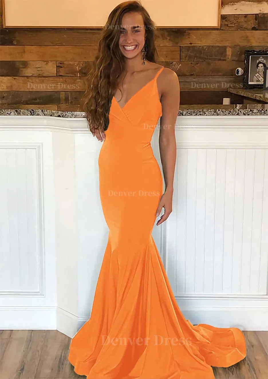 Trumpet/Mermaid Sleeveless Sweep Train Charmeuse Prom Dress With Pleated