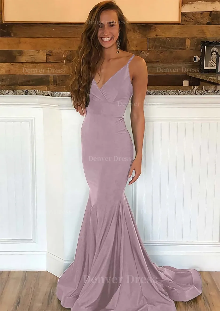 Trumpet/Mermaid Sleeveless Sweep Train Charmeuse Prom Dress With Pleated