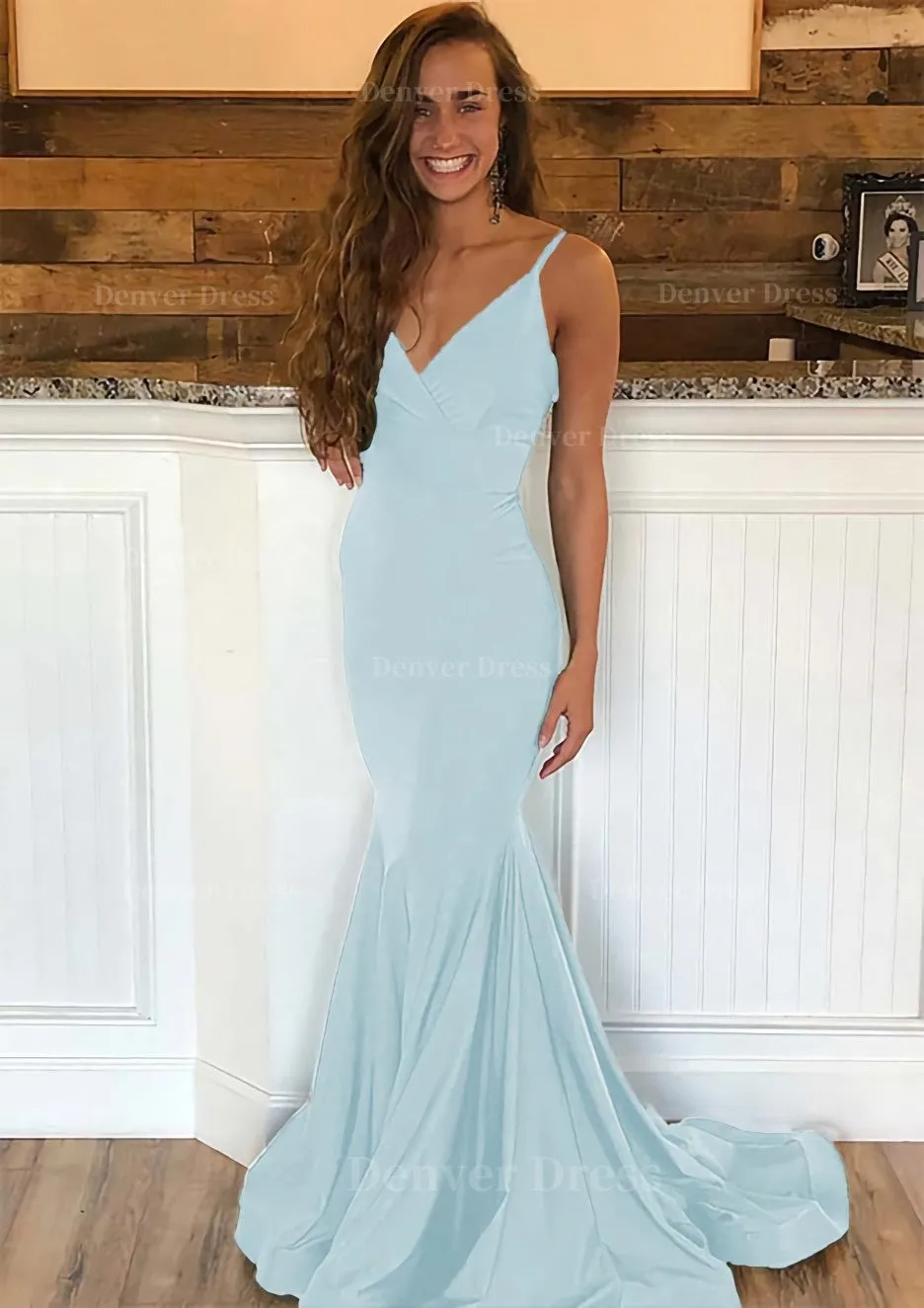 Trumpet/Mermaid Sleeveless Sweep Train Charmeuse Prom Dress With Pleated