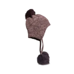 UGG Tri Pom Cashmere Port Heather Hat - Women's