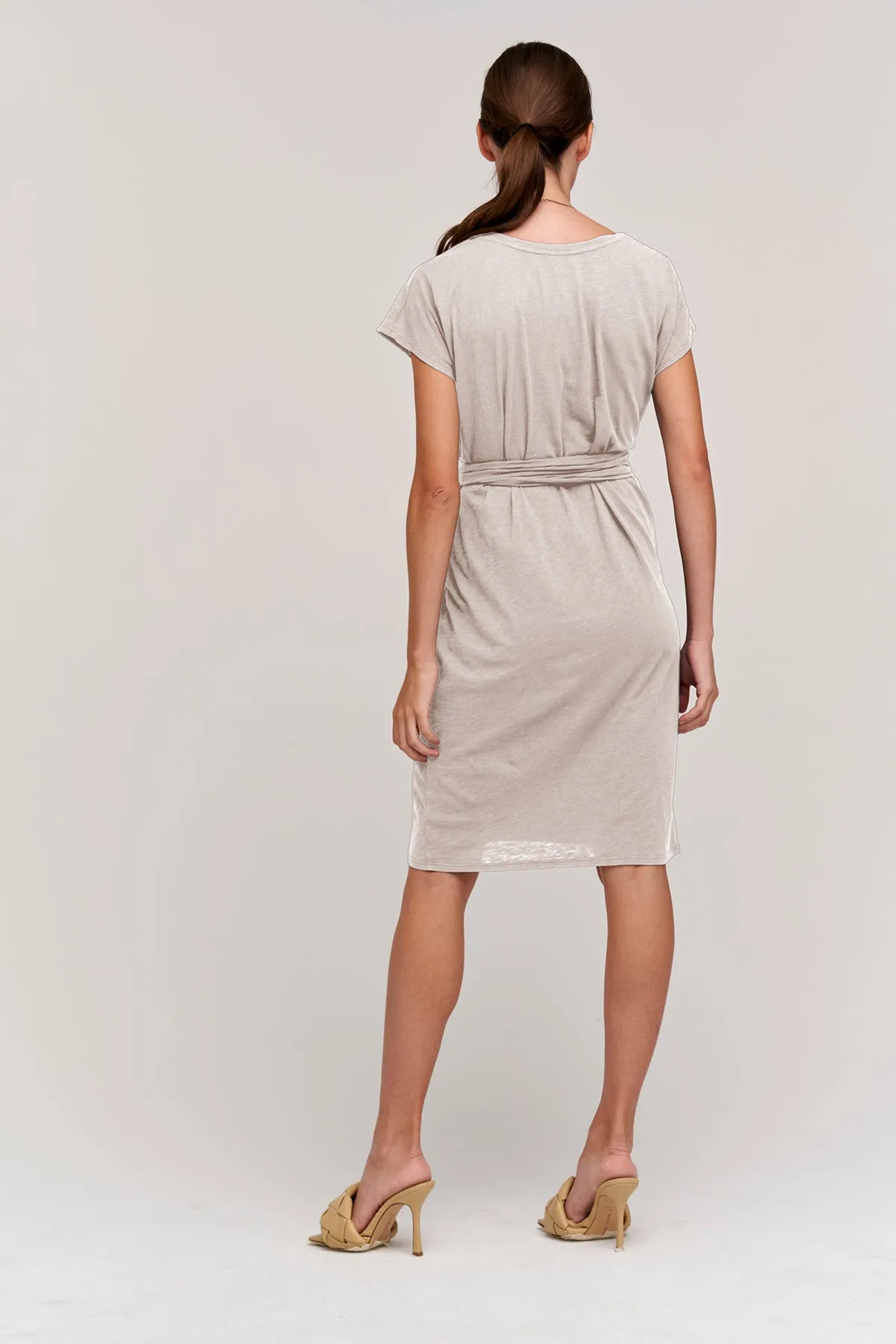 VERONICA COTTON SLUB WRAP DRESS