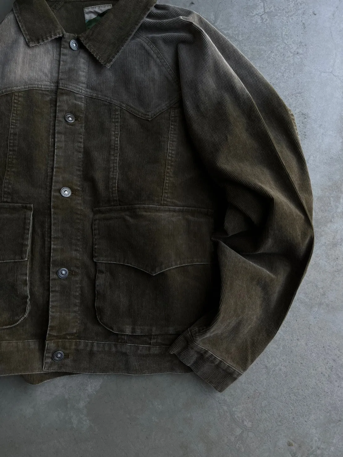 Western corduroy military jacket