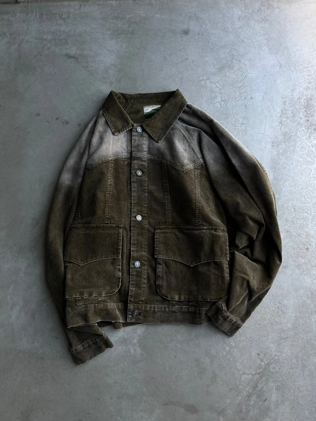 Western corduroy military jacket