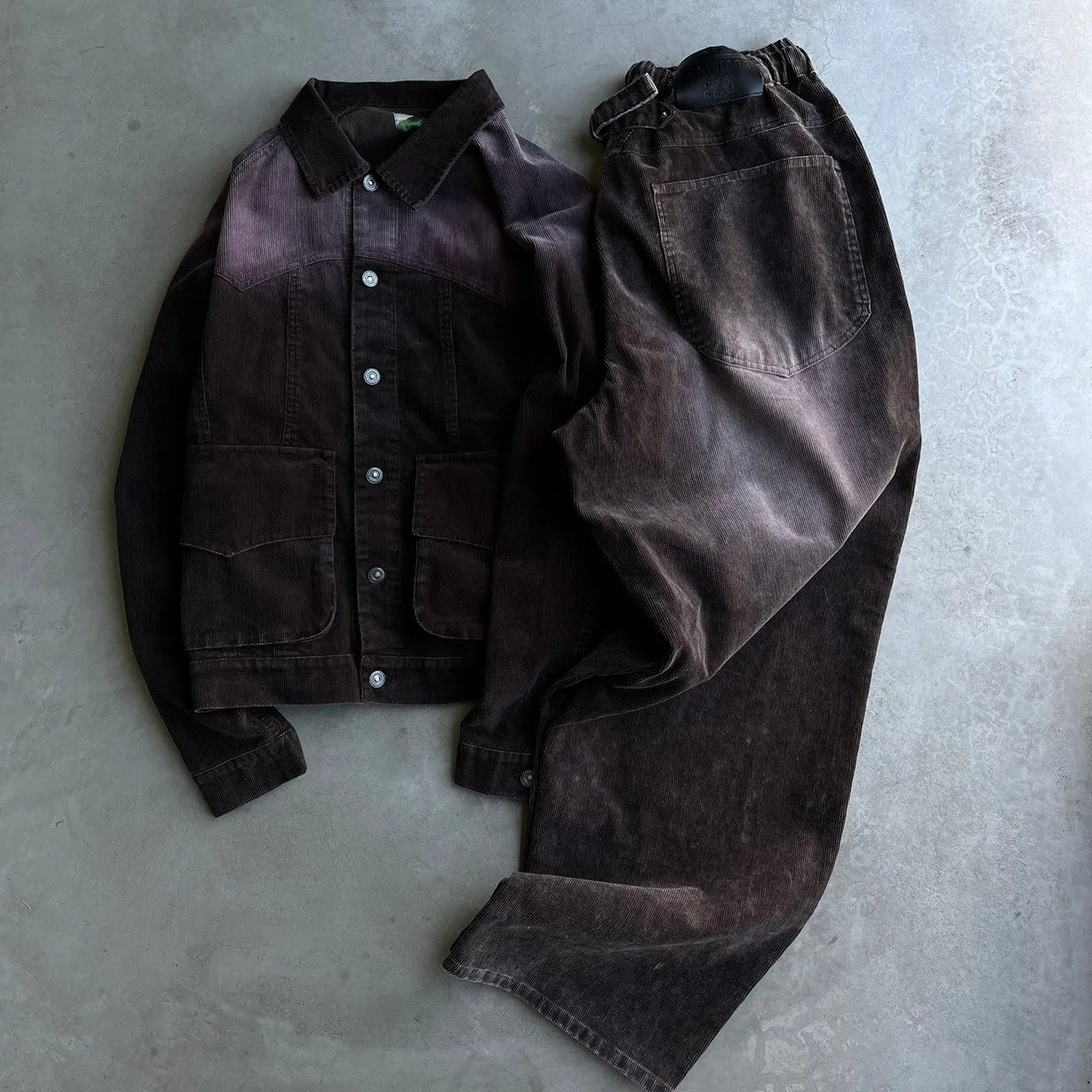 Western corduroy military jacket