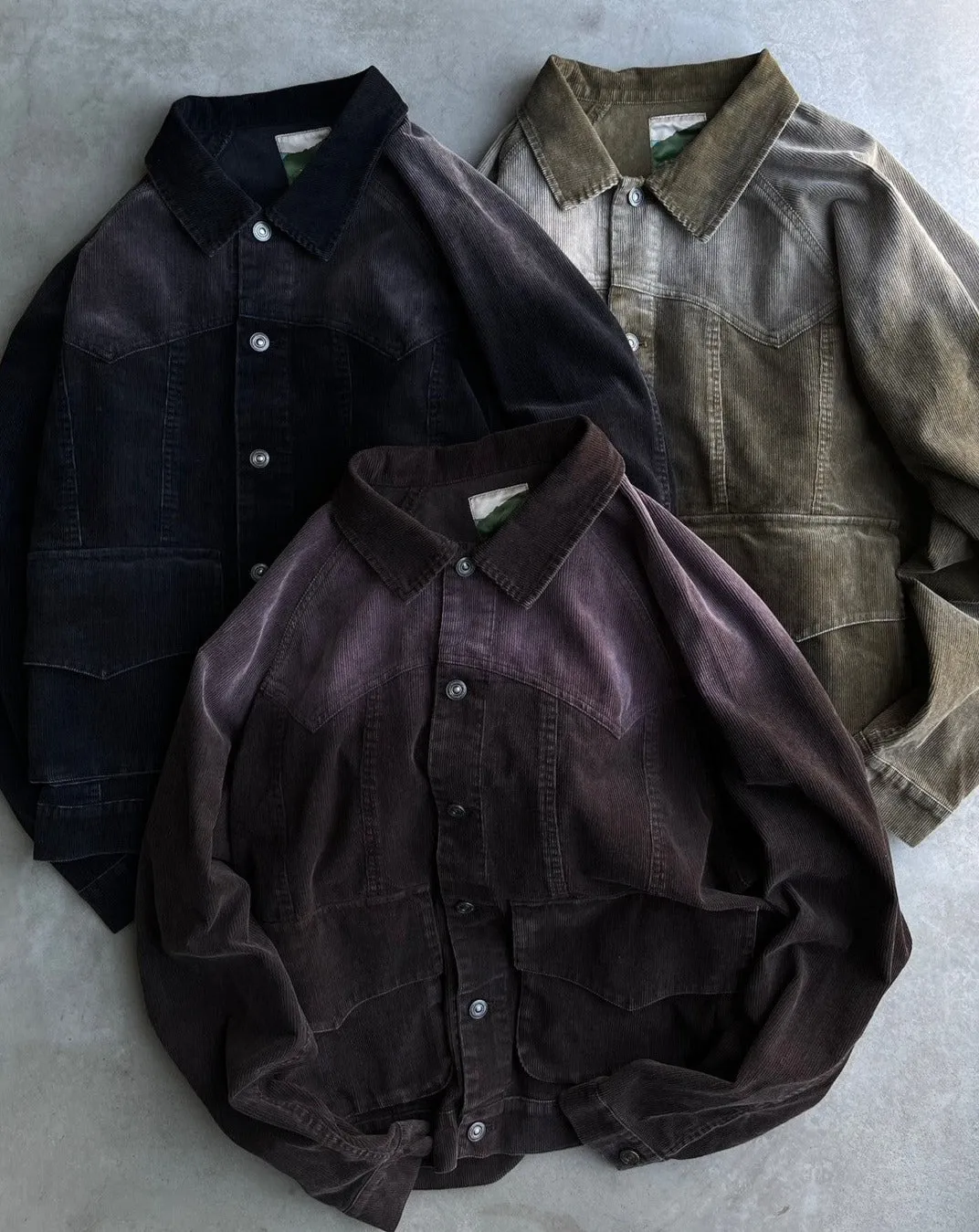 Western corduroy military jacket