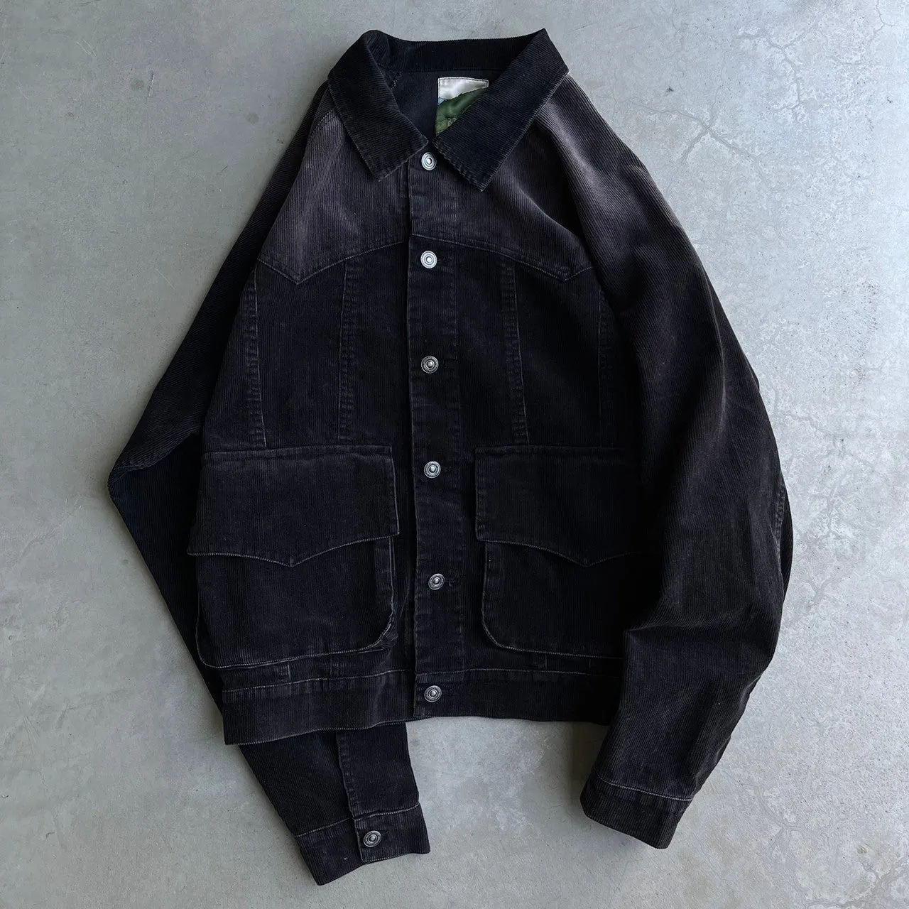 Western corduroy military jacket