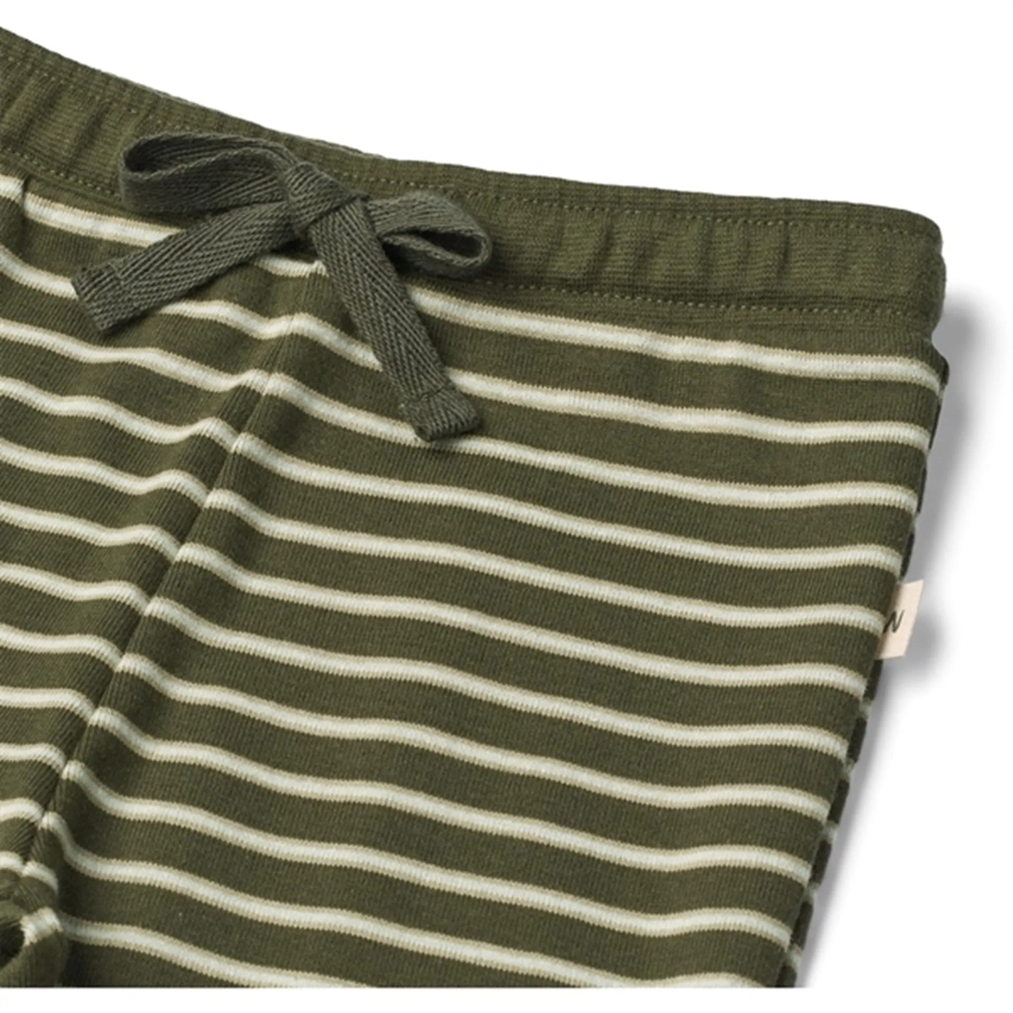 Wheat Dark Green Stripe Soft Sweatpants Leo