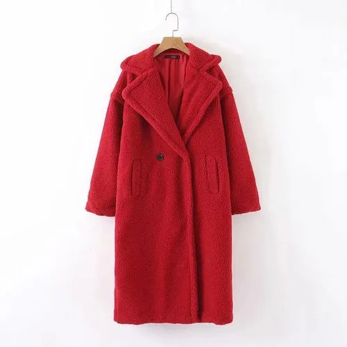 women thicker long coat overcoat outwear