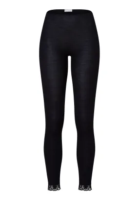 Woolen Lace Leggings | Black 70969-019