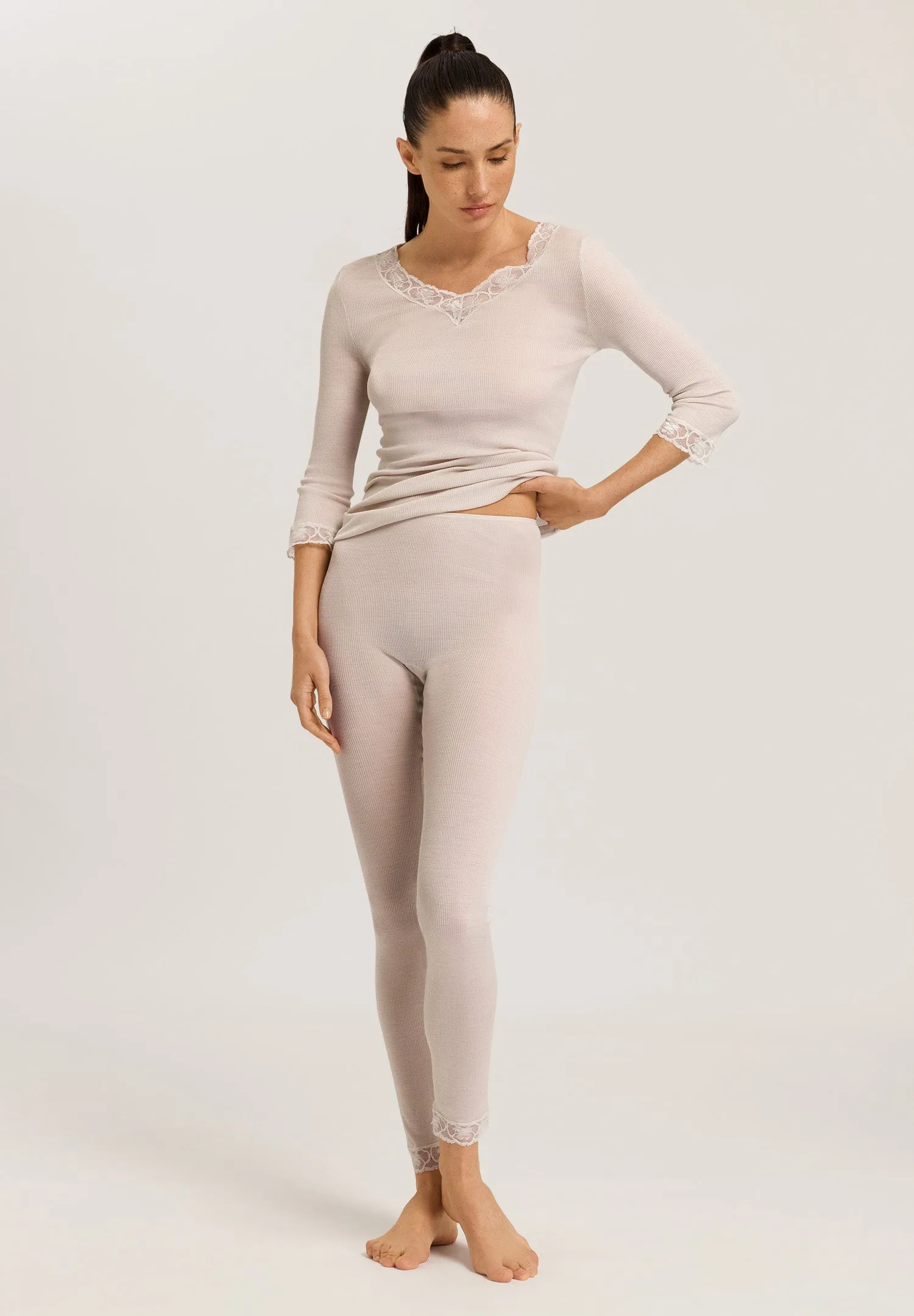 Woolen Lace Leggings | Pumice 70969-2801